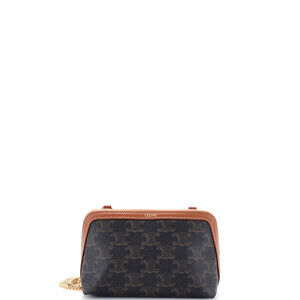 Celine Zip Around Chain Clutch